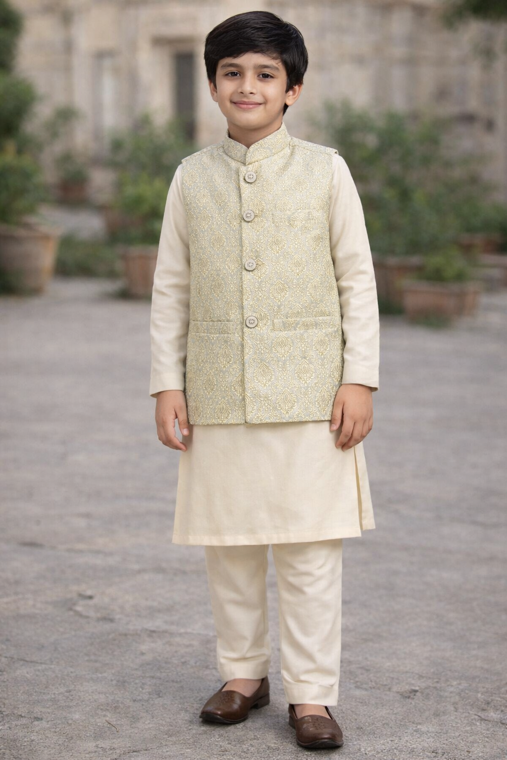 Cream White Only Waistcoat MW 019