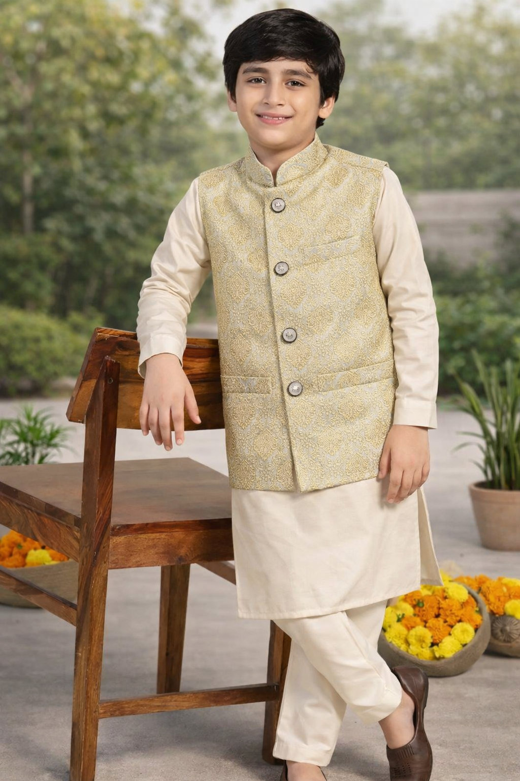 Cream White Only Waistcoat MW 019