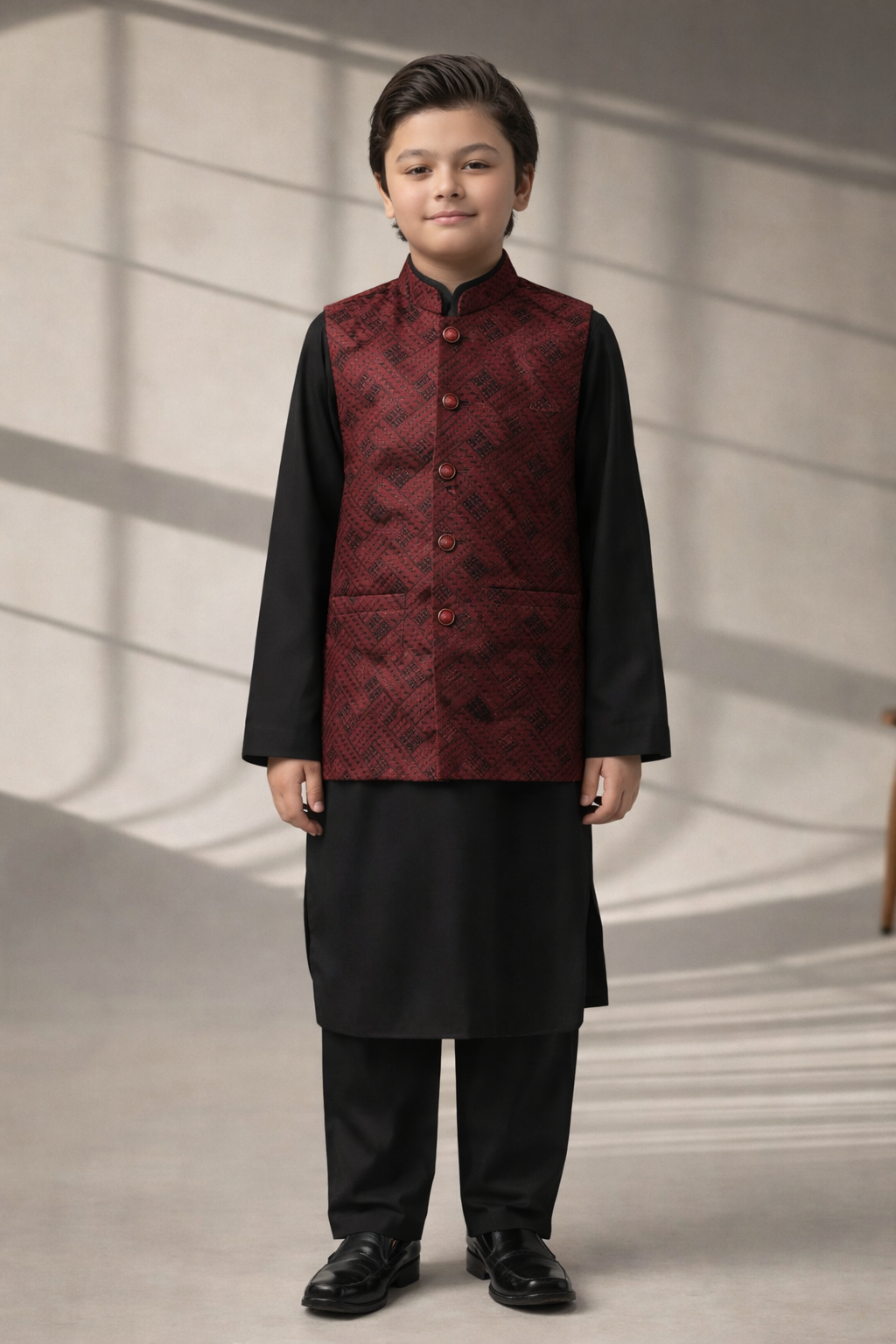 Maroon Only Waistcoat  MW 022