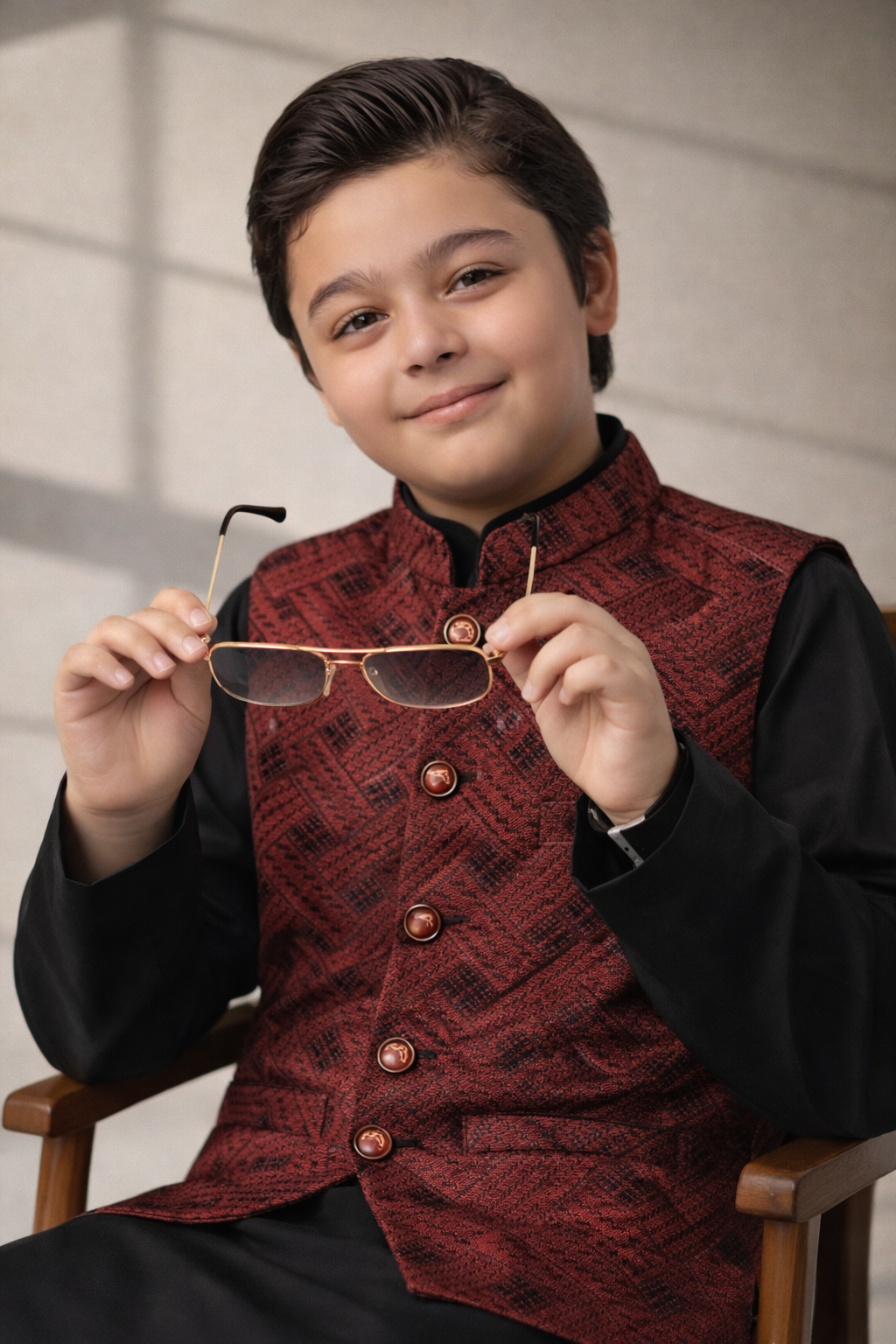 Maroon Only Waistcoat  MW 022