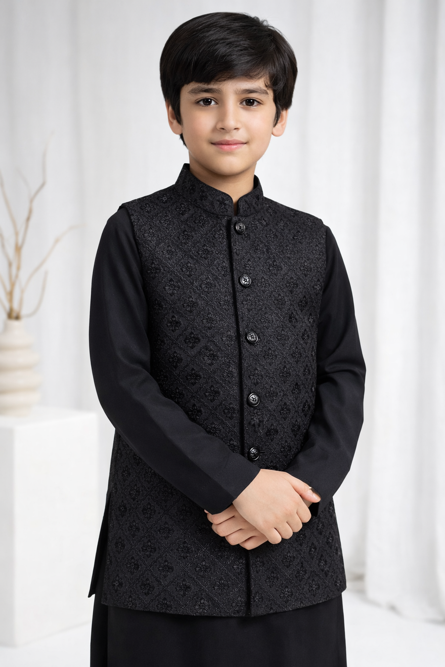 decent black Only Waistcoat MW 014