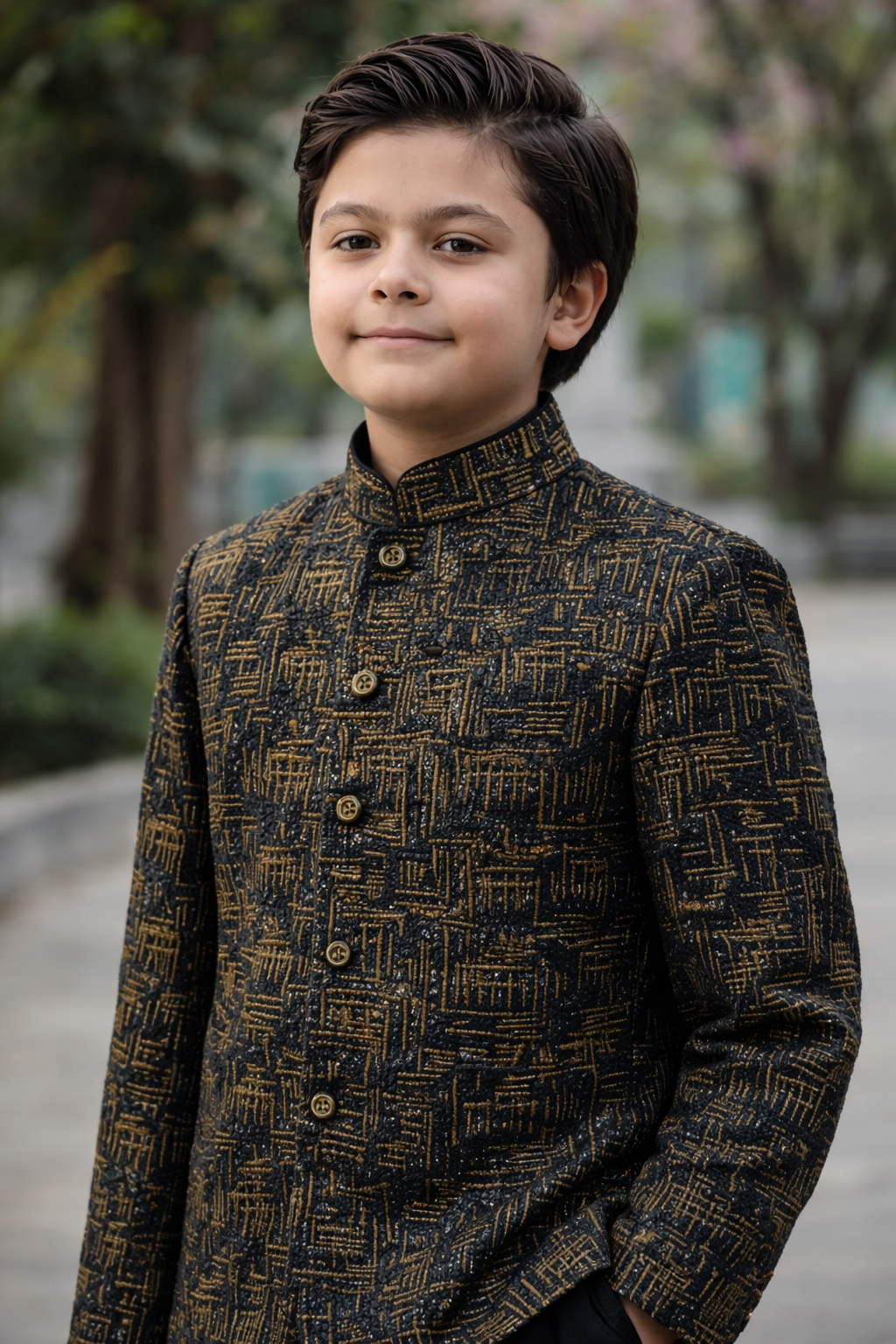 Black & Golden Prince Coat suit MP 01