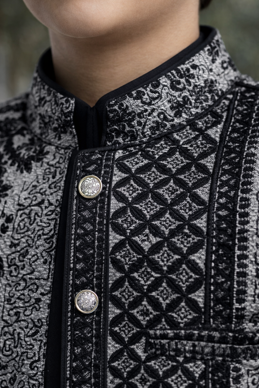 Gray & black prince coat suit MP 14