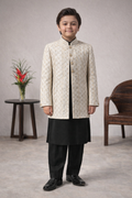 Off white  open long Prince Coat suit MP 10