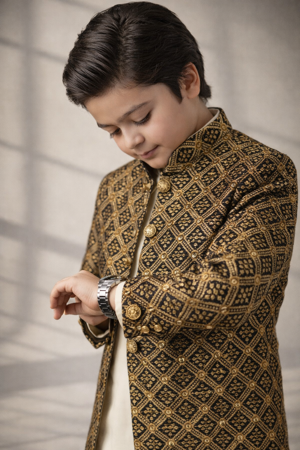 Cream Front open Prince Coat suit  MP 05
