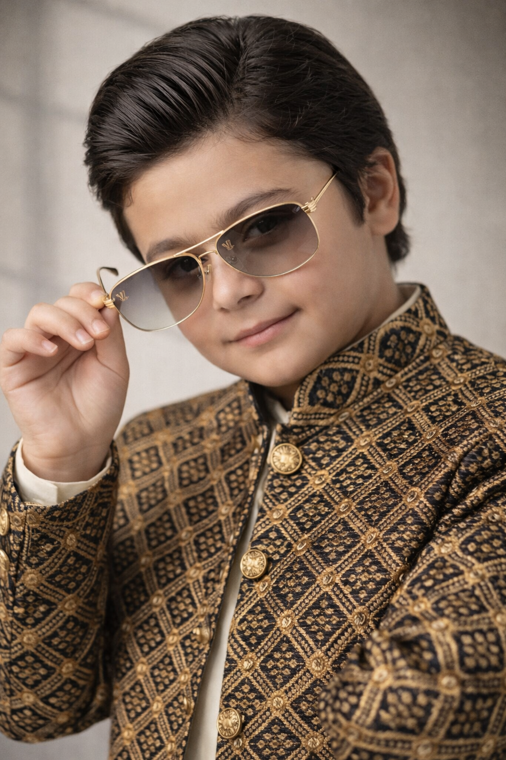 Cream Front open Prince Coat suit  MP 05