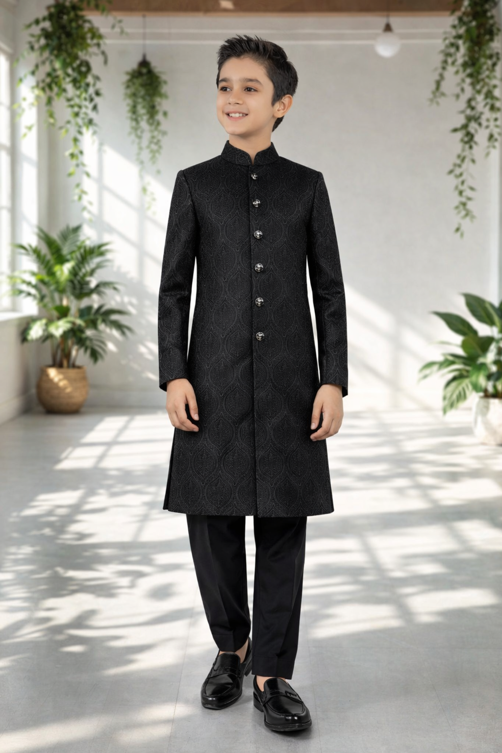 Black Sherwani MS 04