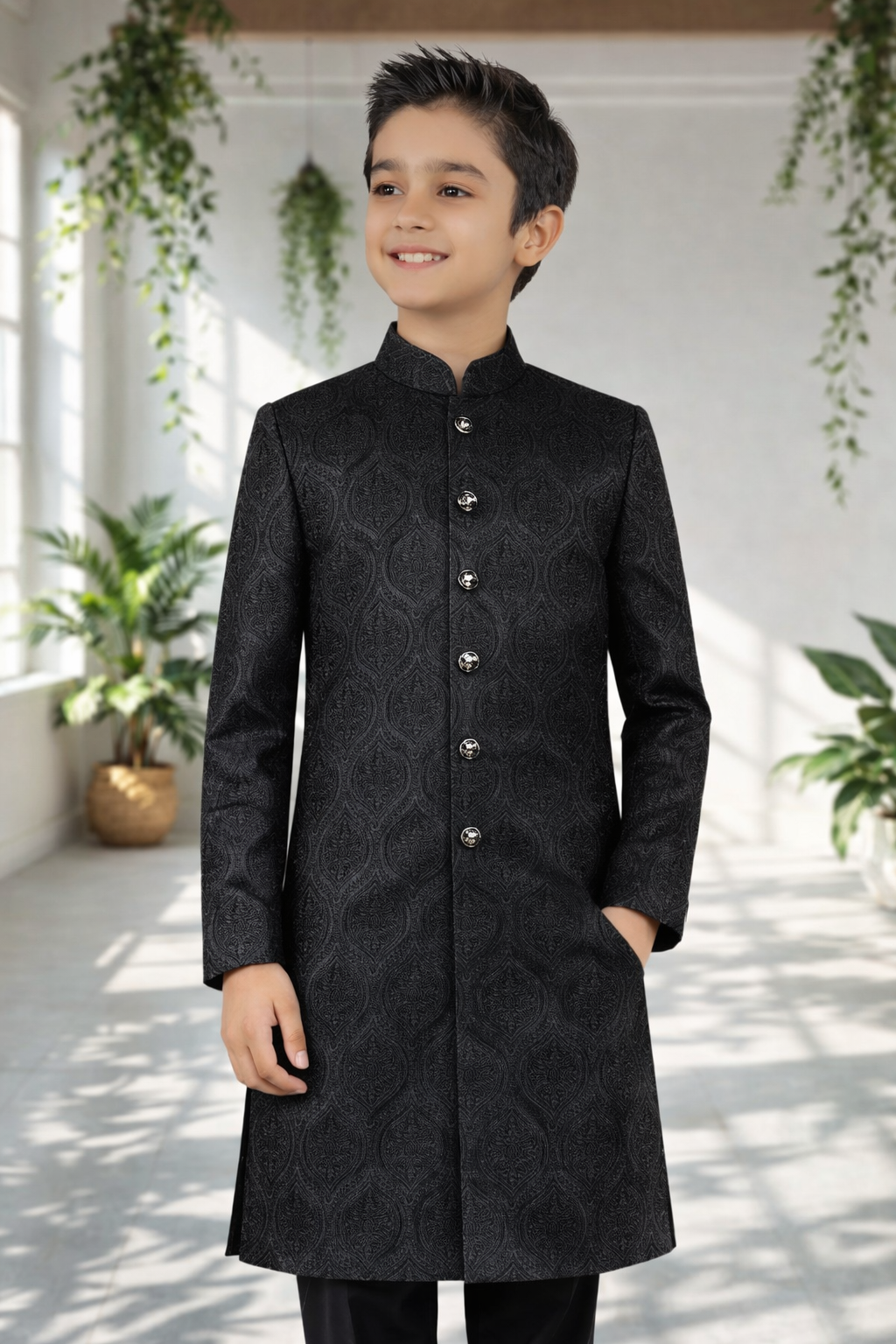 Black Sherwani MS 04