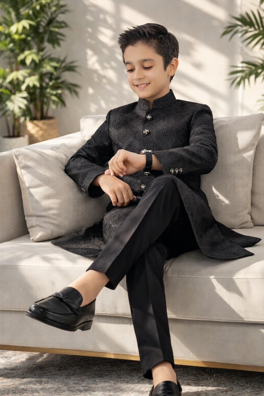 Black Sherwani MS 04