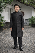 black kurta Sherwani