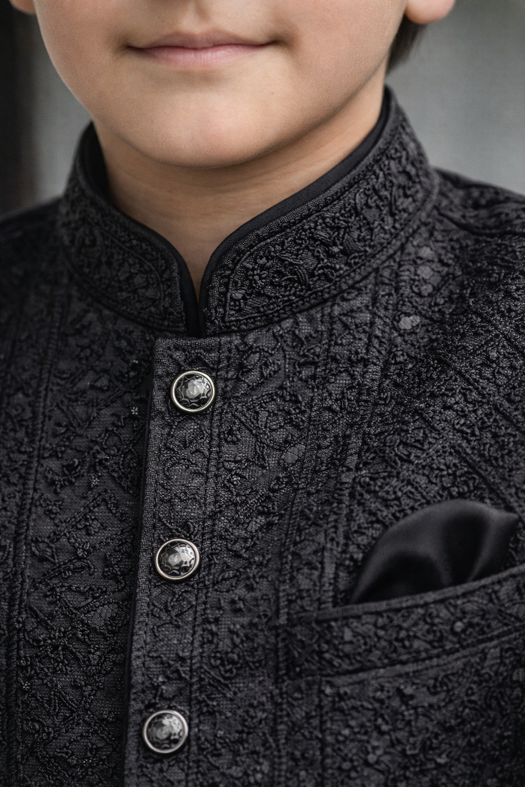 black kurta Sherwani