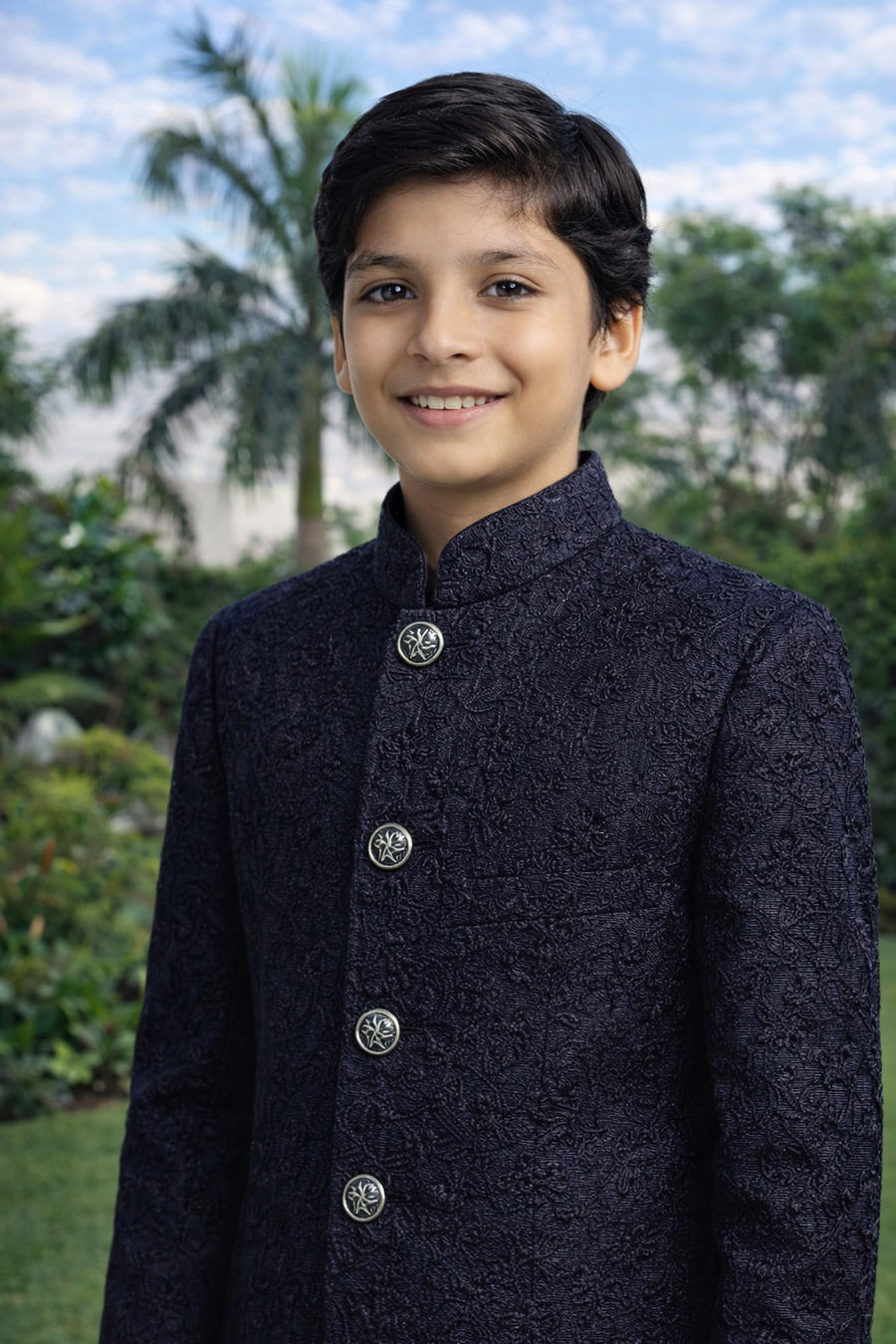 Blue  Sherwani MS 010