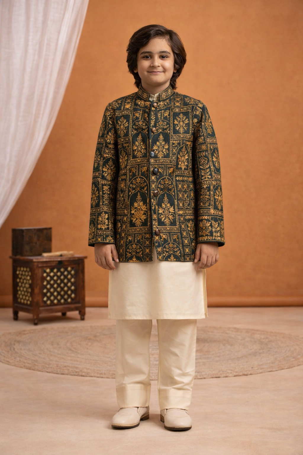Hot black cream Prince Coat suit MP 02
